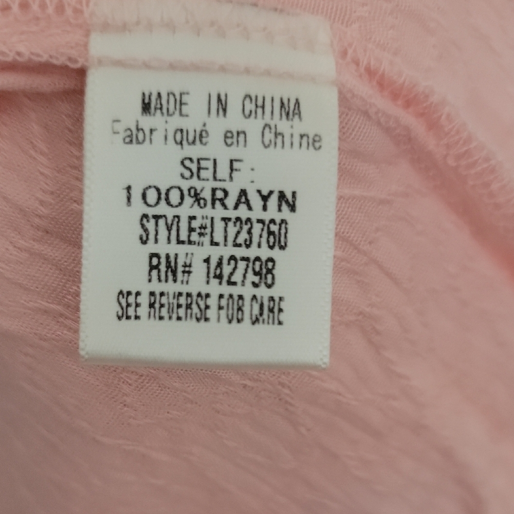 Love Riche Salmon Asymmetrical Bell Sleeve Blouse - Picture 7 of 8